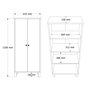 Hanah Home Armario Multiusos Nord - ND5-SW Blanco y Roble